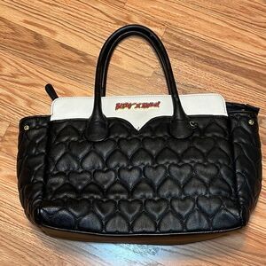 Betsy Johnson Bag, Black, Ivory, red